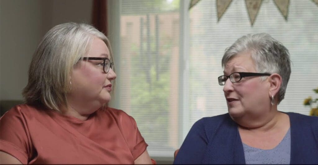 Charter Senior Living of Washington Video Thumbnail Senior Living Resident and Daughter looking at each other